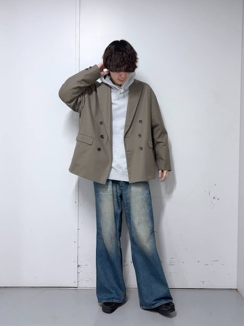 ヴィンテージライク/バギーワイドデニムフレアパンツ