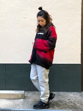 Schott/ショット/MOHAIR OMBRE BORDER CARDIGAN/モヘア オンブレ