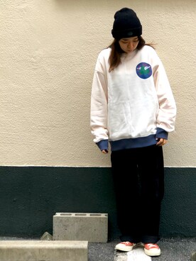 「schott（ショット）のアイテム（オールインワン・サロペット）」を使った、Natsuki.Cさん（レディース・165cm）の秋コーディネート