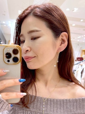 「アイテム（イヤリング）」を使った、Kaoriさん（レディース・155cm・30代）の冬コーディネート