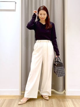 「Andemiu（アンデミュウ）のアイテム」を使った、Kaoriさん（レディース・155cm）の冬コーディネート