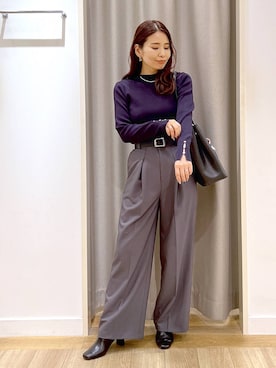 「アイテム（チャーム）」を使った、Kaoriさん（レディース・155cm・30代）の秋コーディネート