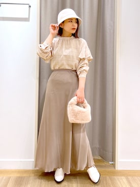 「andemiu」｜「アイテム（帽子）」を使った、Kaoriさん（レディース・155cm）の秋コーディネート