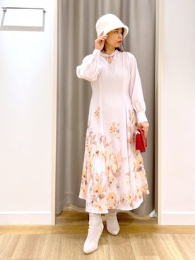 「andemiu」｜「アイテム（帽子）」を使った、Kaoriさん（レディース・155cm）の冬コーディネート