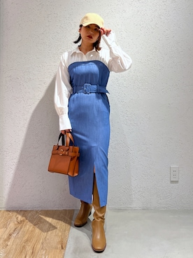 「Andemiu（アンデミュウ）のアイテム（キャップ）」を使った、Kaoriさん（レディース・155cm）の冬コーディネート