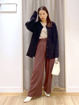 「アイテム（ハンドバッグ）」を使った、Kaoriさん（レディース・155cm・30代）の秋コーディネート