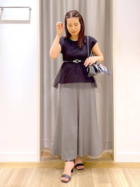「アイテム（チャーム）」を使った、Kaoriさん（レディース・155cm）の夏コーディネート