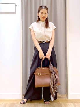 「アイテム（バンダナ/スカーフ）」を使った、Kaoriさん（レディース・155cm・30代）の夏コーディネート
