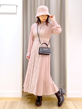 「andemiu」｜「アイテム（帽子）」を使った、Kaoriさん（レディース・155cm）の冬コーディネート