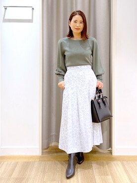 「Andemiu（アンデミュウ）のヒールストレッチショートブーツ970716（ブーツ）」を使った、Kaoriさん（レディース・155cm）の冬コーディネート