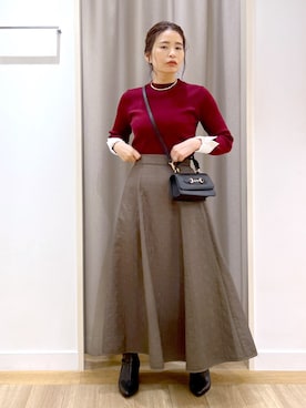「andemiu」｜「アイテム（アクセサリー）」を使った、Kaoriさん（レディース・155cm）の冬コーディネート