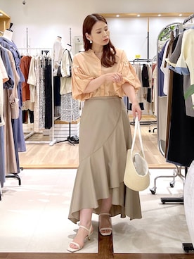 「Andemiu（アンデミュウ）のアイテム（ネックレス）」を使った、Kaoriさん（レディース・155cm）の夏コーディネート