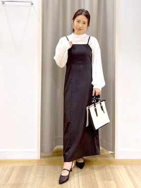 「andemiu」｜「アイテム（ワンピース/ドレス）」を使った、Kaoriさん（レディース・155cm）の春コーディネート
