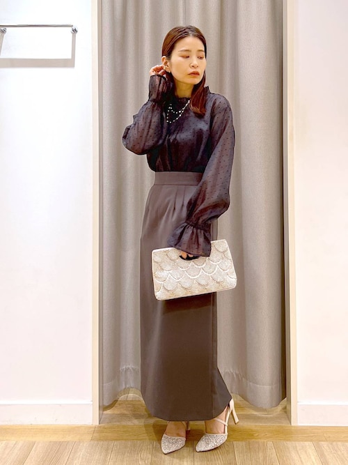 セール】フロッキードットシアーブラウス579751（シャツ/ブラウス