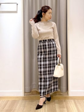 「アイテム（ヘアアクセサリー）」を使った、Kaoriさん（レディース・155cm・30代）の秋コーディネート