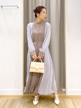 「andemiu」｜「アイテム（ワンピース/ドレス）」を使った、Kaoriさん（レディース・155cm）の春コーディネート