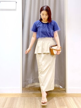 「アイテム（ネックレス）」を使った、Kaoriさん（レディース・155cm・30代）の夏コーディネート