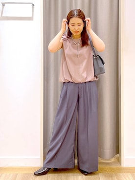 「アイテム（ローファー）」を使った、Kaoriさん（レディース・155cm・30代）の夏コーディネート