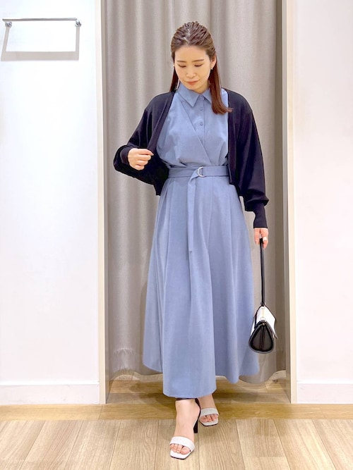 セール】アシメカシュクール風フレンチスリーブワンピース574483