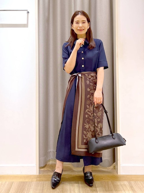 アンドレスドワンピース Andemiu ワンピース キンボタンIラインワンピース494095