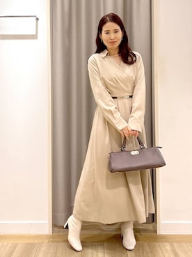 「アイテム（ハンドバッグ）」を使った、Kaoriさん（レディース・155cm・30代）の冬コーディネート