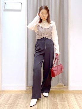 「アイテム（アクセサリー）」を使った、Kaoriさん（レディース・155cm・30代）の秋コーディネート