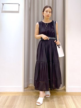 「アイテム（ベルト）」を使った、Kaoriさん（レディース・155cm・30代）の夏コーディネート