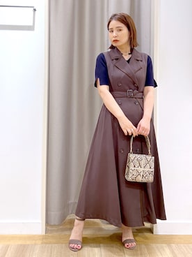 「トレンチ」｜「アイテム（ワンピース/ドレス）」を使った、Kaoriさん（レディース・155cm）の夏コーディネート