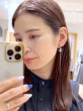 「アイテム（イヤーカフ）」を使った、Kaoriさん（レディース・155cm）の夏コーディネート