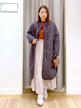 「andemiu」｜「アイテム（その他アウター）」を使った、Kaoriさん（レディース・155cm）の冬コーディネート