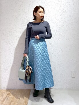 「レースアップシューズ」｜「アイテム（財布/小物）」を使った、Kaoriさん（レディース・155cm）の冬コーディネート