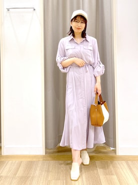 「andemiu」｜「アイテム（ワンピース/ドレス）」を使った、Kaoriさん（レディース・155cm）の春コーディネート