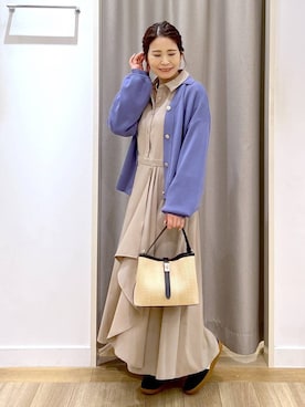 「Andemiu（アンデミュウ）の【PUMA】パレルモスニーカー600015（スニーカー、ブラック系）」を使った、Kaoriさん（レディース・155cm）の春コーディネート