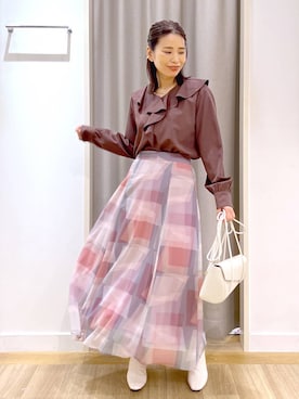 「アイテム（アクセサリー）」を使った、Kaoriさん（レディース・155cm・30代）の秋コーディネート