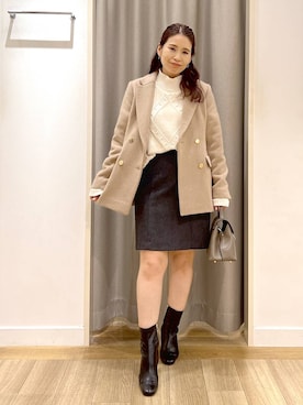「アイテム（テーラードジャケット）」を使った、Kaoriさん（レディース・155cm・30代）の冬コーディネート