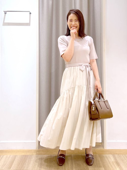 セール】ニットドッキングワンピース149946（ワンピース）｜Andemiu