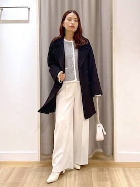 「アイテム（ピーコート）」を使った、Kaoriさん（レディース・155cm・30代）の秋コーディネート