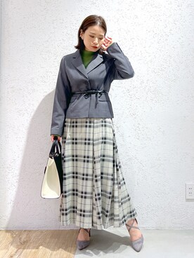 「andemiu」｜「アイテム（その他アウター）」を使った、Kaoriさん（レディース・155cm）の秋コーディネート