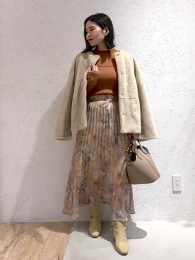 「andemiu」｜「アイテム（ブルゾン）」を使った、Kaoriさん（レディース・155cm）の秋コーディネート