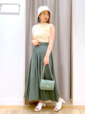 「andemiu」｜「アイテム（帽子）」を使った、Kaoriさん（レディース・155cm）の夏コーディネート