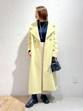 「andemiu」｜「アイテム（チェスターコート）」を使った、Kaoriさん（レディース・155cm）の秋コーディネート