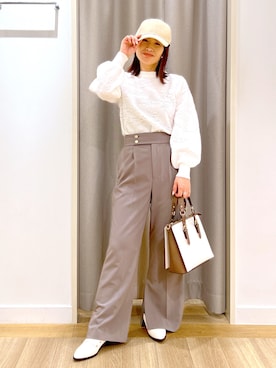 「andemiu」｜「アイテム（帽子）」を使った、Kaoriさん（レディース・155cm）の冬コーディネート