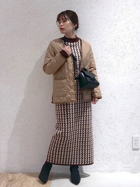 「andemiu」｜「アイテム（ダウンジャケット/コート）」を使った、Kaoriさん（レディース・155cm）の秋コーディネート