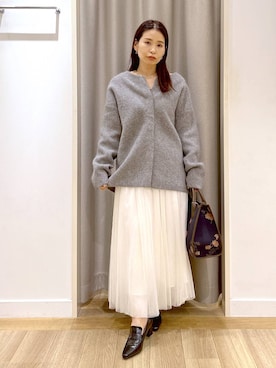 「アイテム（ネックレス）」を使った、Kaoriさん（レディース・155cm・30代）の秋コーディネート