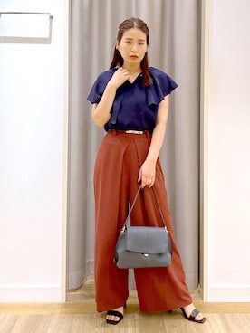 「アイテム（バッグ）」を使った、Kaoriさん（レディース・155cm・30代）の夏コーディネート
