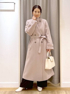 「アイテム（チェスターコート）」を使った、Kaoriさん（レディース・155cm・30代）の秋コーディネート