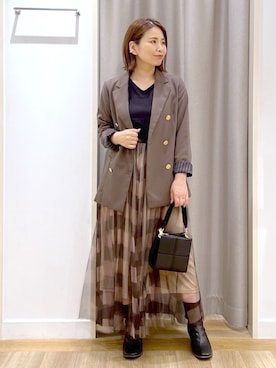 「andemiu」｜「アイテム（ジャケット/アウター）」を使った、Kaoriさん（レディース・155cm）の秋コーディネート