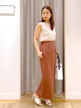 「アイテム（ニット/セーター）」を使った、Kaoriさん（レディース・155cm・30代）の夏コーディネート