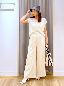 「キャミソール」｜Kaoriさん（レディース・155cm・30代）の夏コーディネート