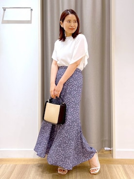 「アイテム（ネックレス）」を使った、Kaoriさん（レディース・155cm・30代）の夏コーディネート